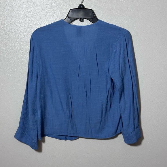 Cuidado Con El Perro Women Blue Button Down Blouse Size S. - Picture 5 of 7